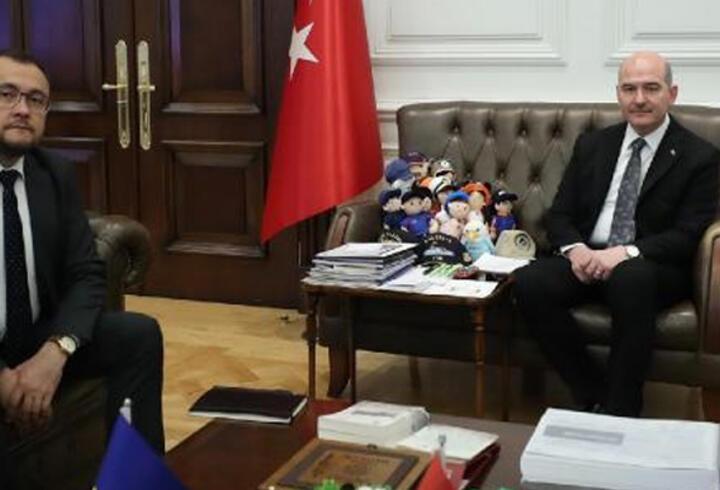 Bakan Soylu, Ukrayna'nın Ankara Büyükelçisi Bodnar'ı kabul etti