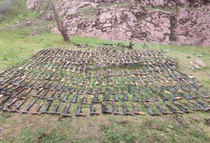 Terör örgütü PKK'ya ait sığınaktan cephanelik çıktı!