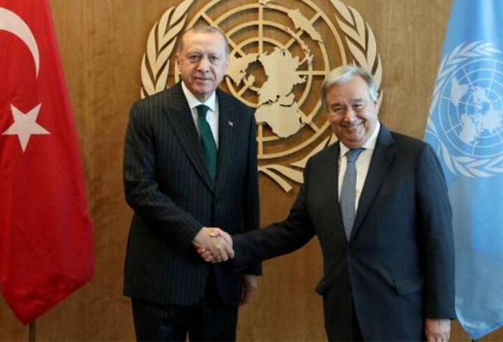 Cumhurbaşkanı Erdoğan , BM Genel Sekreteri Guterres ile görüştü