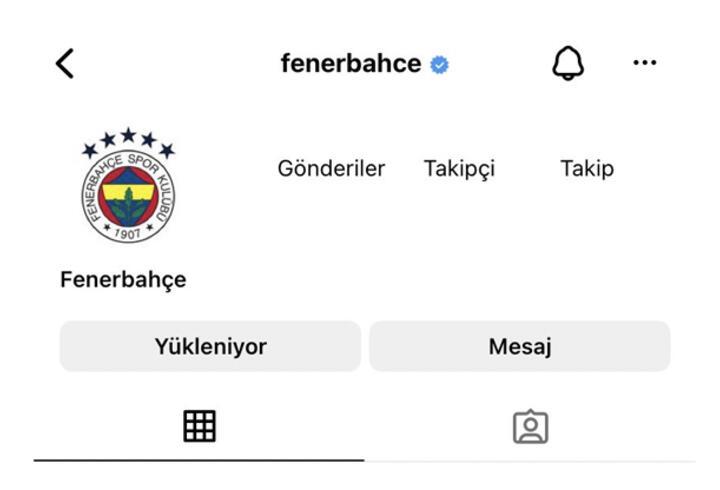 Fenerbahçe'nin Instagram hesabı tekrar kapatıldı