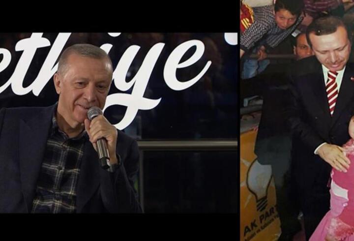 Cumhurbaşkanı Erdoğan’a genç kızdan 21 yıllık fotoğraf sürprizi