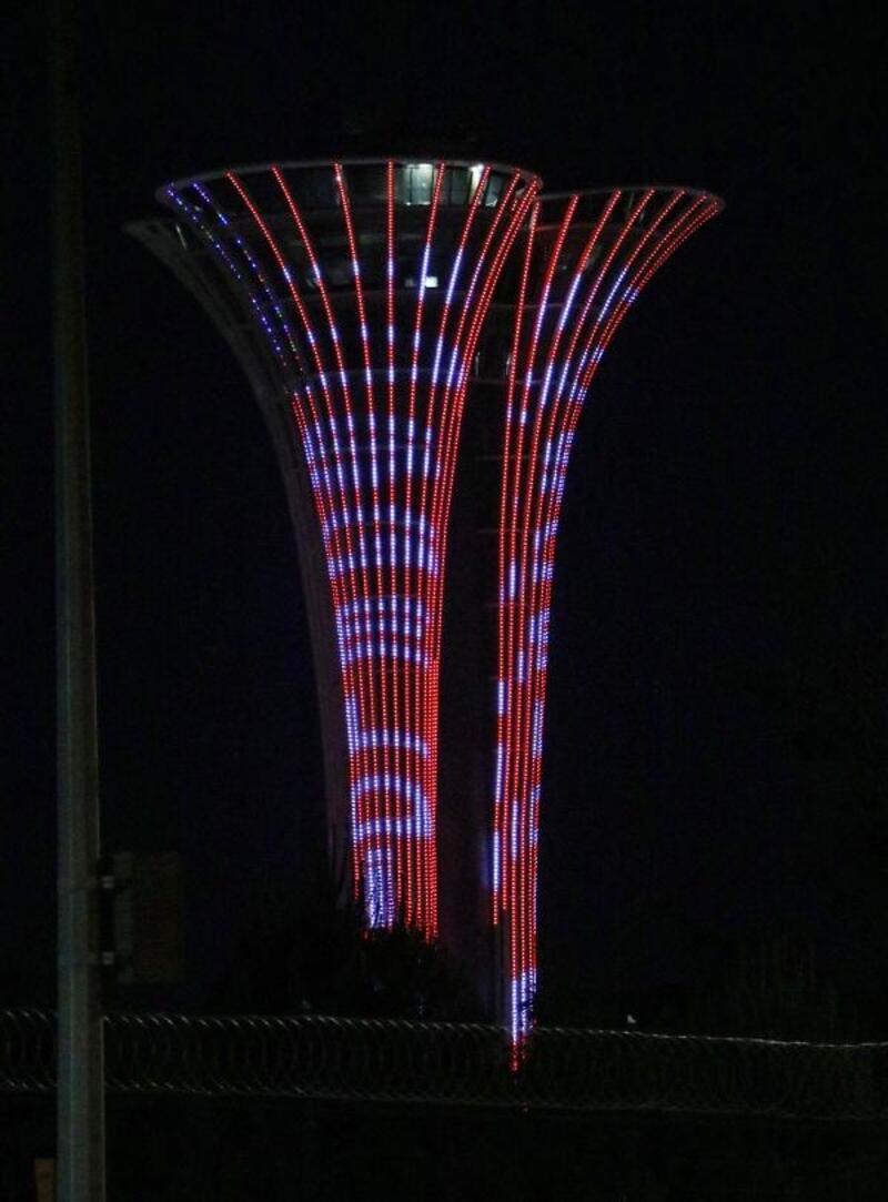 Expo Kulesi'ne Ramazan'a özel ışıklandırma