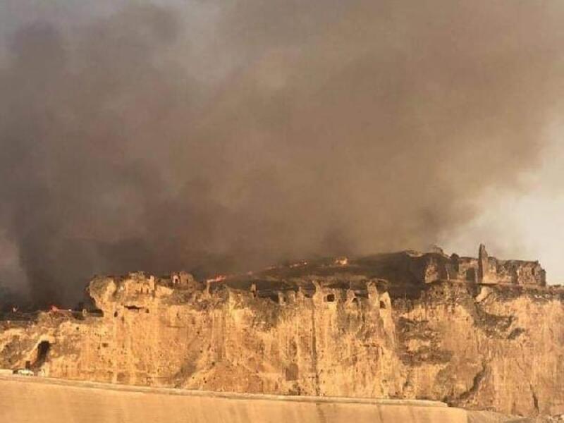 Hasankeyf'te yangın