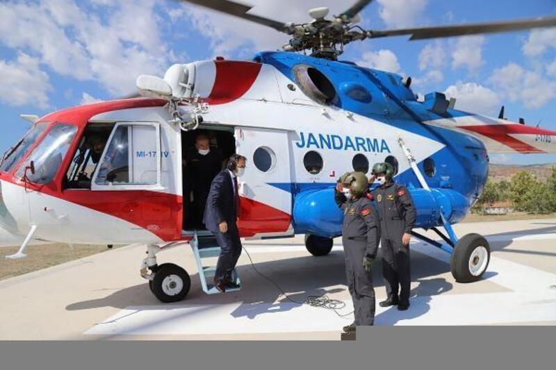 Çankırı'da helikopterli trafik denetimi