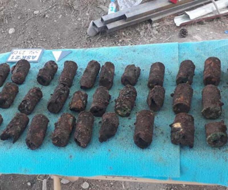 Amida Höyük'te Osmanlı dönemine ait el bombaları bulundu