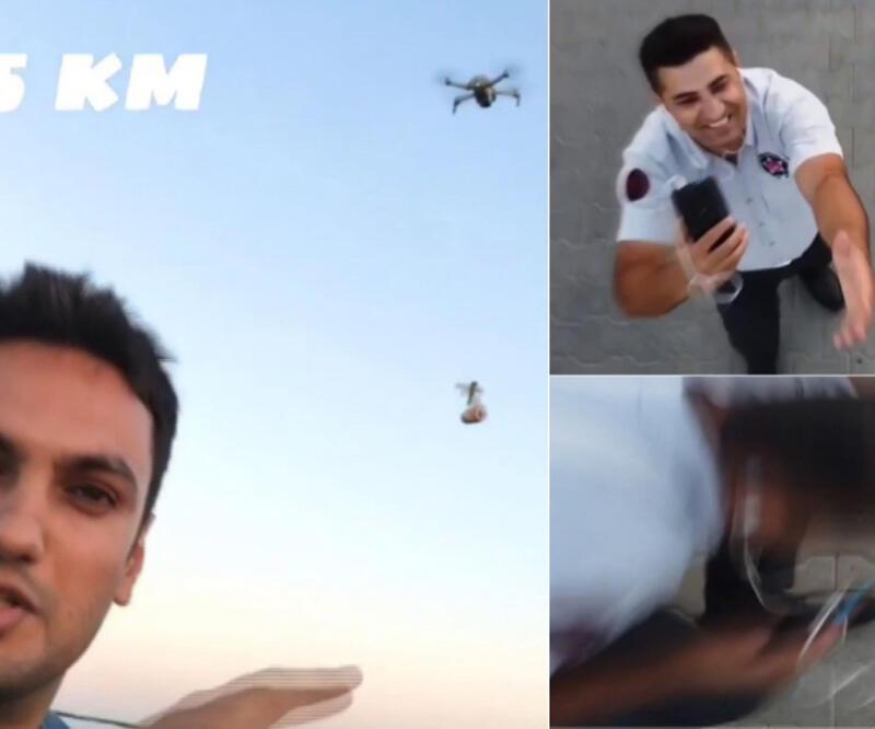 Yer: Adana! Kuzenine drone ile kebap yolladı